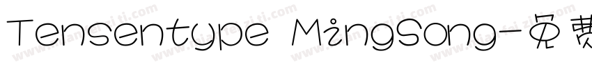 Tensentype MingSong字体转换